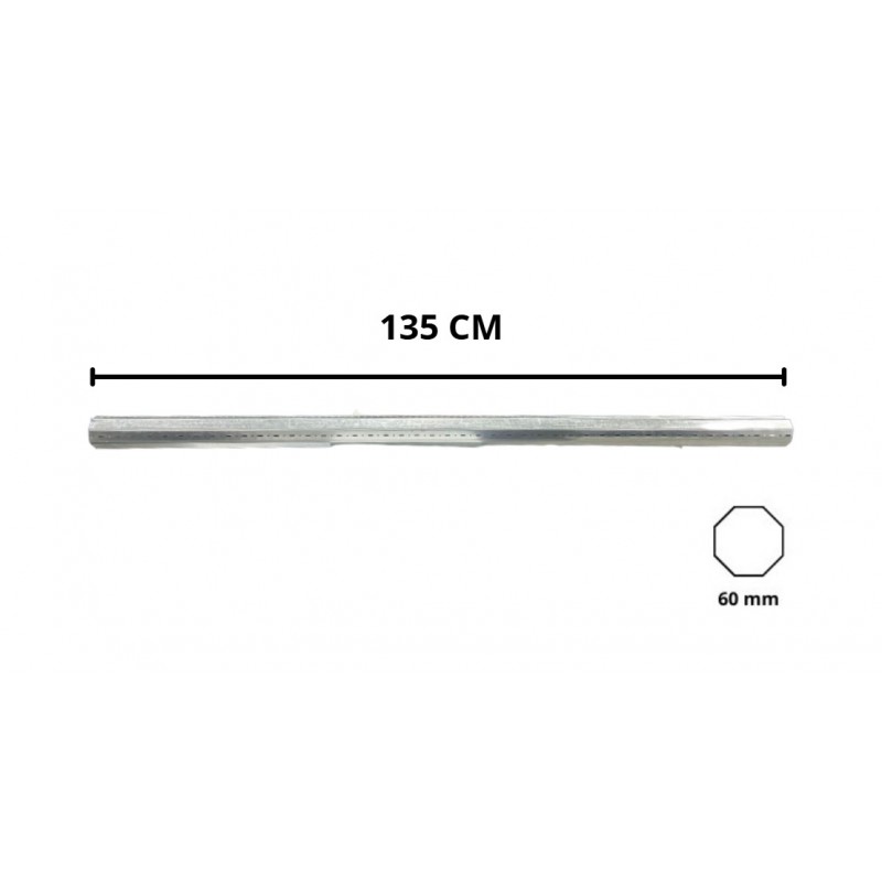 Wellenverlängerung Ø60 mm verzinkt verstellbar 135 cm | Hohe Festigkeit