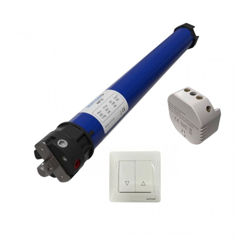 Set Rollladenmotor AMT35 mit WiFi-Modul und Schalter